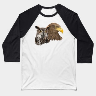 Pigargo and Owl Baseball T-Shirt